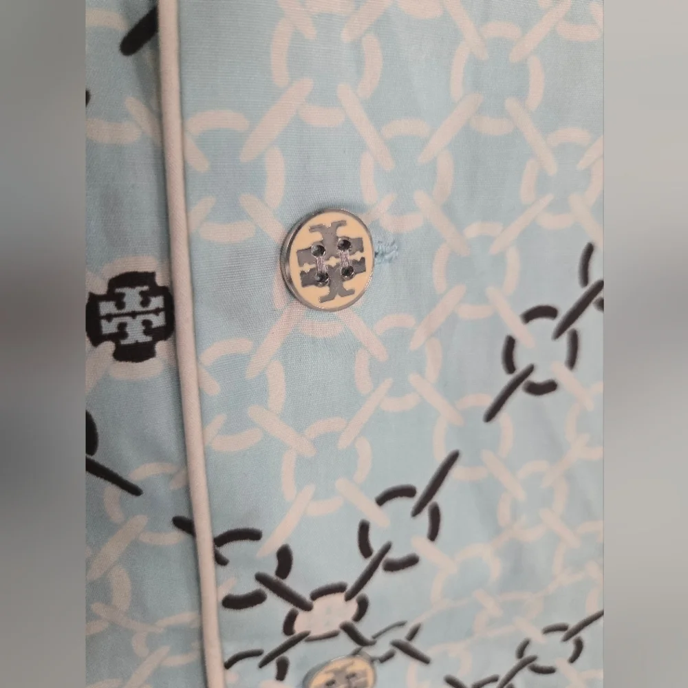 Tory‎ Burchl LOGO Cotton Pajama Set Sz Small